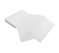 HARFINGTON 50pcs Metal Business Cards Blanks 3.4" x 2.1" x 0.01" Aluminum Laser Engraving Blank Name Custom Card CNC Engraving Sheets for House Office DIY Gift Plate Invitations, Silver