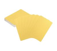 HARFINGTON 50pcs Metal Business Cards Blanks 3.4" x 2.1" x 0.01" Aluminum Laser Engraving Blank Name Custom Card CNC Engraving Sheets for House Office DIY Gift Plate Invitations, Light Gold