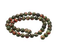 HARFINGTON 50pcs Natural Stone Beads 8mm Green Chalcedony Round Gemstone Stone Loose Beading Real Genuine Smooth Balls Bead for Jewelry Making Bracelets Necklace Earrings DIY