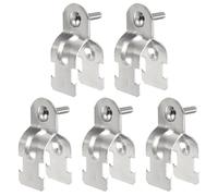HARFINGTON 5pcs 1" EMT Strut Clamp 2.72" Length Universal 304 Stainless Steel Galvanized Strut Channel Accessory Conduit Clamp with Bolt and Nut for EMT Pipe Rigid Conduit, Silver