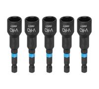 HARFINGTON 5pcs Nut Driver Drill Bit 11mm Metric Socket 1/4" Hex Shank 2.56" (65mm) Magnetic 6-Point Sockets Quick Change Cr-V Steel Bolt Setters for Power Drill Drivers