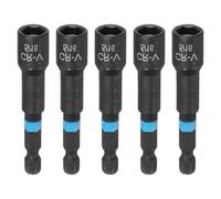 HARFINGTON 5pcs Nut Driver Drill Bit 5/16" Socket 1/4" Hex Shank 2.56" (65mm) Magnetic 6-Point Sockets Quick Change Cr-V Steel Bolt Setters for Power Drill Drivers