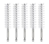 HARFINGTON 5Pcs Nylon Bore Brush 20mm Dia Cleaning Twisted Wire Brush Tube Pipe Cleaner with Handle 1/4 Inch Hex Shank for Tubes, Ports, Bearings