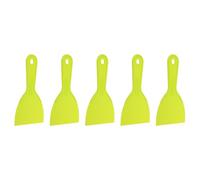 HARFINGTON 5pcs Putty Knife Scraper 4" Width Flexible Plastic Putty Knife Paint Scraper Tool for Taping Drywall Spreading Painting Wall Scratching Yellow