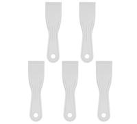 HARFINGTON 5pcs Putty Scraper 2" Width 1.7mm Thin Flexible Plastic Putty Knives for Taping Drywall Spreading Painting Wall Scratching Gray