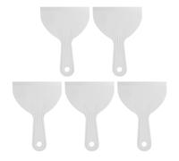 HARFINGTON 5pcs Putty Scraper 4.9" Width 1.5mm Thin Flexible Plastic Putty Knives for Taping Drywall Spreading Painting Wall Scratching Gray