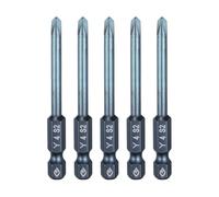 HARFINGTON 5pcs Y-Shaped Screwdriver Bit 1/4" Hex Shank Y4 Magnetic Head 2.6" Length S2 Steel Tri Wings Screw Driver Bit for Repair Work Electric Screwdriver, Blue