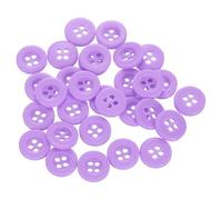 HARFINGTON 60pcs 16L Sewing Buttons 3/8"(10mm) Resin Round Flat 4-Hole Craft Replacement Buttons for Sewing Clothing and DIY, Purple
