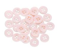 HARFINGTON 60pcs 16L Sewing Buttons 3/8"(10mm) Resin Round Flat 4-Hole Craft Replacement Buttons for Sewing Clothing and DIY, Pink