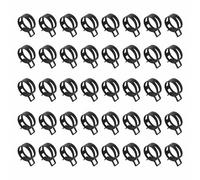 HARFINGTON 60pcs Spring Band Type Hose Clamps 24mm Fuel Line Hose Spring Clip Silicone Vacuum Hose Pipe Clamp Low Pressure Tube Clip Fastener, Black