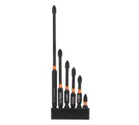 HARFINGTON 6pcs #2 Phillips Impact Screwdriver Bit PH2 1/4" Hex Shank 1+2+2.56+2.76+3.54+6" Magnetic Cross Head Drill Bits S2 Steel Industrial Screw Driver for Power Drivers, Black/Yellow