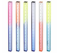 HARFINGTON 6pcs Acrylic Clear Straight Rulers 15cm Metric Transparent Gradient Three-Dimensional Plastic Ruler Square Cube Measuring Tool for Classroom Office, 6 Colors