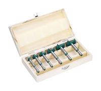 HARFINGTON 6pcs Forstner Drill Bit Set 15/20/25/30/35/40mm (19/32" 25/32" 1" 1-3/16" 1-3/8" 1-9/16") Carbide Tip Wood Drill Bits Hole Opener for Hinge Drilling Woodworking with Wood Box