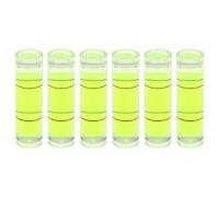 HARFINGTON 6pcs Small Cylindrical Bubble Level Vials 10x35mm PMMA Mini Horizontal Bubble Spirit Level Measuring Layout Tools for RV TV Picture Frame Hanging Tool Leveler