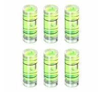 HARFINGTON 6pcs Small Cylindrical Bubble Level Vials 20x8mm PMMA Mini Horizontal Bubble Spirit Level Measuring Layout Tools for RV TV Picture Frame Hanging Tool Leveler