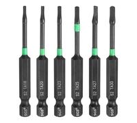 HARFINGTON 6pcs Triangle Screwdriver Bit 70mm / 2.76" Length S2 Steel TA18-30 Magnetic Screwdriver Drill Bits Power Tools with 1/4" Hex Shank for Electrician Mechanic Precision Repair
