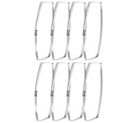HARFINGTON 8pcs 12" x 4" Rectangular Hose Clamps 304 Stainless Steel Square Duct Pipe Hose Clamp Adjustable for Ducting Securing Hose Cable and Bridge Project Application