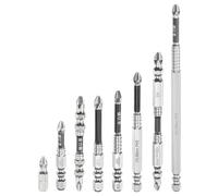 HARFINGTON 8pcs #2 Anti Slip Phillips Impact Screwdriver Bit PH2 1/4" Hex Shank 1-4" Magnetic Cross Head Drill Bits Chrome Plated S2 Steel Screw Driver Power Electric Tools