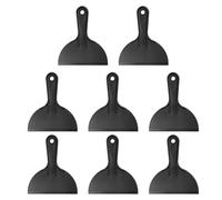 HARFINGTON 8pcs Putty Scraper 6.1" Plastic Flexible Putty Knives Disposable Paint Spreader Cleaner Tool for Spackling, Patching Painting Repairing, Black