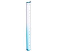 HARFINGTON Acrylic Clear Straight Rulers 15cm Metric Transparent Gradient Three-Dimensional Plastic Ruler Magnifying Glass Arc Measuring Tool for Office, Blue