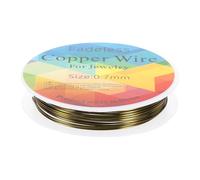 HARFINGTON Artistic Wire 10ft Length 21 Gauge Brass Craft Jewelry Wrapping Wire Tarnish Resistant Beading String for Jewelry Making Supplies Crafting, Ancient Blue