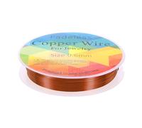 HARFINGTON Artistic Wire 13ft Length 22 Gauge Brass Craft Jewelry Wrapping Wire Tarnish Resistant Beading String for Jewelry Making Supplies Crafting, Coffee