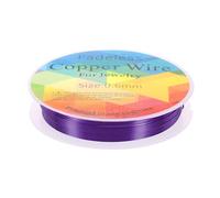 HARFINGTON Artistic Wire 13ft Length 22 Gauge Brass Craft Jewelry Wrapping Wire Tarnish Resistant Beading String for Jewelry Making Supplies Crafting, Purple