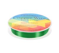 HARFINGTON Artistic Wire 13ft Length 22 Gauge Brass Craft Jewelry Wrapping Wire Tarnish Resistant Beading String for Jewelry Making Supplies Crafting, Green