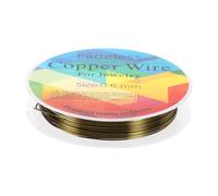 HARFINGTON Artistic Wire 13ft Length 22 Gauge Brass Craft Jewelry Wrapping Wire Tarnish Resistant Beading String for Jewelry Making Supplies Crafting, Ancient Blue