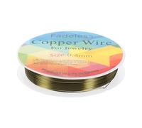 HARFINGTON Artistic Wire 30ft Length 26 Gauge Brass Craft Jewelry Wrapping Wire Tarnish Resistant Beading String for Jewelry Making Supplies Crafting, Ancient Blue