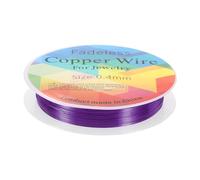 HARFINGTON Artistic Wire 30ft Length 26 Gauge Brass Craft Jewelry Wrapping Wire Tarnish Resistant Beading String for Jewelry Making Supplies Crafting, Purple