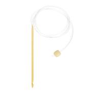 HARFINGTON Bamboo Tunisian Circular Crochet Hook 4.5mm (US G/7) Afghan Wood Knitting Hook Needles with Cable and Bead End for Weave Crocheting Craft Yarn