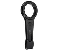 HARFINGTON Box End Striking Ring Wrench 105mm Metric CR-V Steel 12-Point Flat Strike Wrench Baking Paint Single Head Spanner Hand Tool for Mechanical Automotive Repair