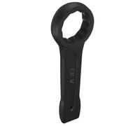 HARFINGTON Box End Striking Ring Wrench 70mm Metric CR-V Steel 12-Point Flat Strike Wrench Baking Paint Single Head Spanner Hand Tool for Mechanical Automotive Repair