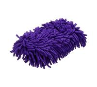 HARFINGTON Car Wash Sponge 9.1" x 4.7" Chenille Microfiber Mitt Scratch-Free Absorbent Scour Scrubber Cleaning Sponge for Washing Detailing on Cars, Trucks, SUV, Boats, RVs, Purple
