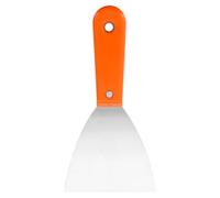 HARFINGTON Carbon Steel Putty Knife 4" Plastic Handle Spreading Drywall Flex Putty Scraper for Wallpaper Wall Taping Scraping Paint, Orange