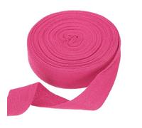 HARFINGTON Cotton Twill Tape Ribbon 1 Inch 11 Yard Herringbone Webbing Tape Roll Bias Binding Tape for DIY Crafts Sewing Gift Wrapping, Rose Red