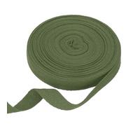 HARFINGTON Cotton Twill Tape Ribbon 5/8 Inch 11 Yard Herringbone Webbing Tape Roll Bias Binding Tape for DIY Crafts Sewing Gift Wrapping, Army Green