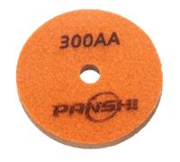 HARFINGTON Diamond Sponge Polishing Pads 4" Dia 300 Grit Emery Sand Fiber Polishing Pad Wet Use Buffing Pad for Stone Concrete Marble Grinder Polisher Buffing Wheel, Orange Brown