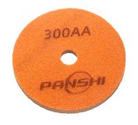 HARFINGTON Diamond Sponge Polishing Pads 5" Dia 300 Grit Emery Sand Fiber Polishing Pad Wet Use Buffing Pad for Stone Concrete Marble Grinder Polisher Buffing Wheel, Orange Brown