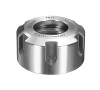 HARFINGTON ER25-UM(M32) Type Collet Clamping Nut with Dynamic Balance Holes 40Cr Alloy Steel for CNC Machine Chuck Lathe Milling Tools Holder, Bright Silver