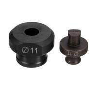 HARFINGTON Hydraulic Hole Punch Die 11mm Precise Round Hole Electric Punching Kit for MHP-20 JP-20, Burgundy & Black