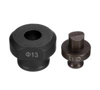 HARFINGTON Hydraulic Hole Punch Die 13mm Precise Round Hole Electric Hydraulic Hole Punching Kit for MHP-20 JP-20 Electric Hydraulic Punching Machine, Burgundy & Black