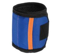 HARFINGTON Magnetic Wristband for Screws 9 Powerful Magnets 3 Rows Nylon Wrist Magnet Wrist Band Magnetic Bracelet Tool Holder with Pockets for Holding Screws Nails Drilling Bits, Blue