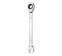 HARFINGTON Ratcheting Combination Wrench 10mm Metric 12-Point Ratchet Box and Open End CR-V Steel Double Ended Spanner Tool for Automotive Pipe Furniture Machinery DIY Repair, Silver White