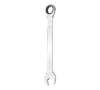 HARFINGTON Ratcheting Combination Wrench 27mm Metric 12-Point Ratchet Box and Open End CR-V Steel Double Ended Spanner Tool for Automotive Pipe Furniture Machinery DIY Repair, Silver White