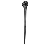 HARFINGTON Scaffolding Podger Ratchet Wrench 16mm x 18mm CR-V 12 Point Double Ended Socket Ratcheting Podger Scaffold Spud Spanner Tool for Auto Repair Mechanical Maintenance, Black
