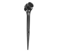 HARFINGTON Scaffolding Podger Ratchet Wrench 41mm x 46mm CR-V 12 Point Double Ended Socket Ratcheting Podger Scaffold Spud Spanner Tool for Auto Repair Mechanical Maintenance, Black