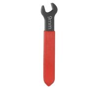 HARFINGTON Single Open End Wrench 9mm Metric 15 Degree Offset Angle U-Shaped Open Ended Spanner Small Flat Head Blackening Wrench with Red Shank for Automotive Repair Furniture Assembly