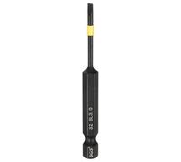 HARFINGTON SL3 Slotted Impact Screwdriver Bits 3mm Slotted Tip 1/4" Hex Shank 75mm (3") Long Magnetic Flat Head Phosphated S2 Steel Screw Driver Drill Bits Electric Power Tool